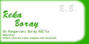 reka boray business card